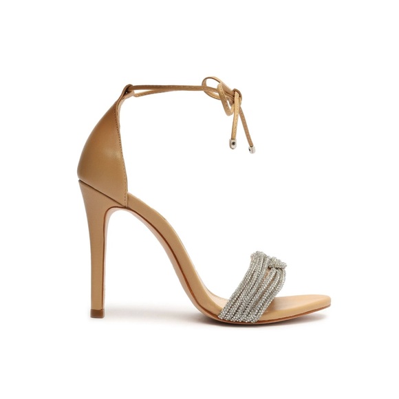 Schutz x Revolve Andy Leather Open Toe Heels, Size 8 New in Box w/Dust Bag - Picture 2 of 16